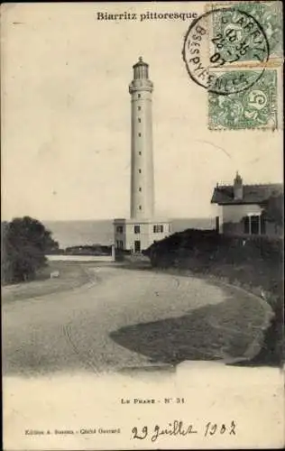 Ak Biarritz Pyrénées Atlantiques, Le Phare