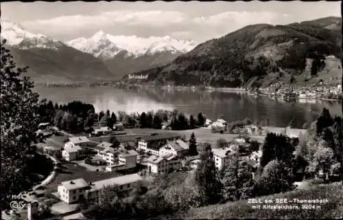 Ak Zell am See in Salzburg, Teilansicht, Kitzsteinhorn