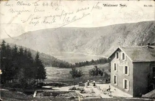 Ak Orbey Urbeis Elsass Haut Rhin, Lac Blanc, Weißer See, Lac Blanc, Hotel Weißer See