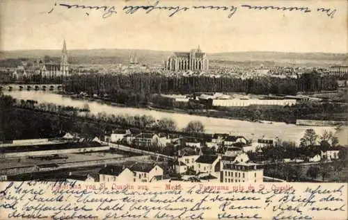 Ak Metz Moselle, Panorama von St. Quentin aus