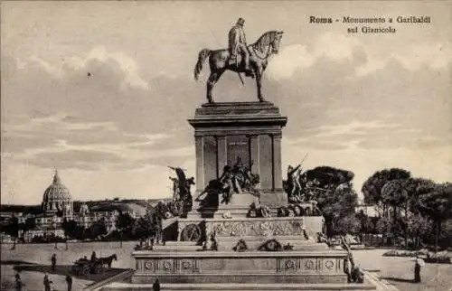 Ak Roma Rom Lazio, Garibaldi Denkmal