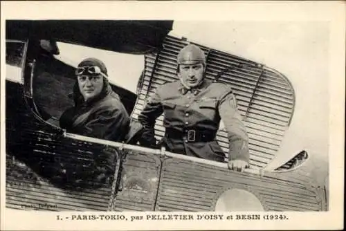 Ak Paris Tokio, von Pelletier d'Oisy und Besin, 1924