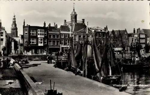 Ak Vlissingen Zeeland Niederlande, Fischereihafen, Fischerboote