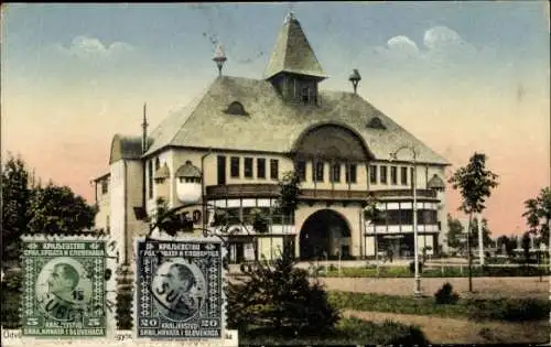 Ak Szabadka Subotica Serbien, Gebäude, Garten