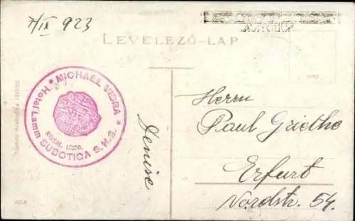 Ak Szabadka Subotica Serbien, Gasthaus