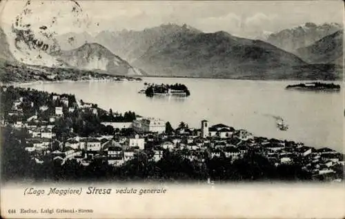 Ak Stresa Piemonte Italien, Lago Maggiore, Gesamtansicht