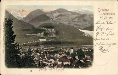 Ak Bludenz Vorarlberg, Panorama, Montigel, Scesaplana