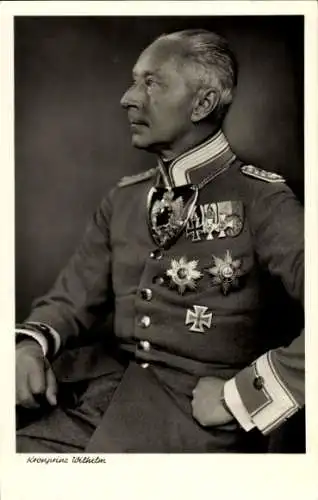 Ak Kronprinz Wilhelm von Preußen, Portrait in Uniform mit Orden