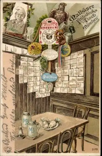 Litho München, Mathäser Frühstücks Tisch