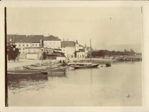 Foto Ak Schweiz, Ort am Zürichsee, Hotel du Lac