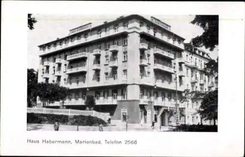 Ak Mariánské Lázně Marienbad Region Karlsbad, Haus Habermann