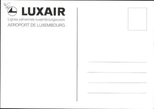 Ak Luxemburg Luxembourg, Flughafen, Luxair, Luxemburgische Flugzeuge