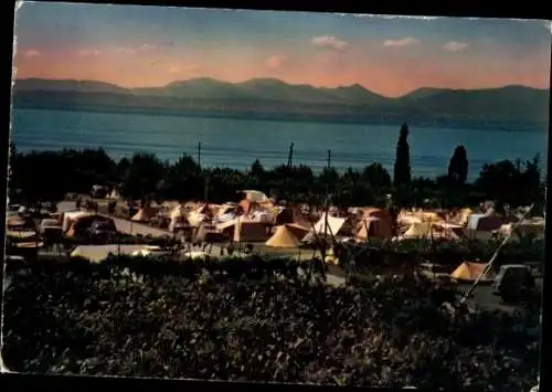 Ak Lazise Italien, Camping Spiaggia d'Oro, Zelte, Lago di Garda