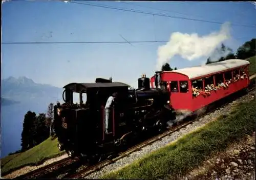 Ak Vitznau Kanton Luzern, Rigibahn