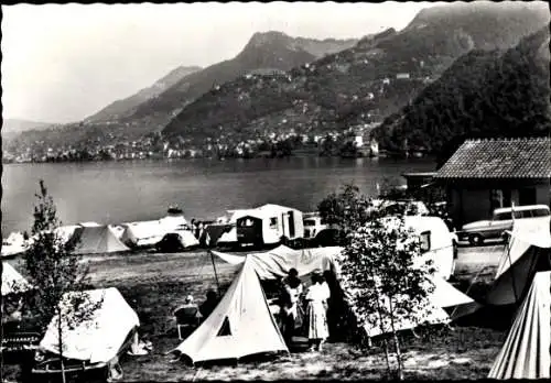 Ak Villeneuve Montreux Kanton Waadt Schweiz, Camping du T.C.S., Zelte
