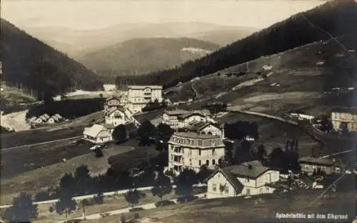 Ak Spindleruv Mlýn Spindlermühle Spindelmühle Riesengebirge Region Königgrätz, Panorama, Elbgrund