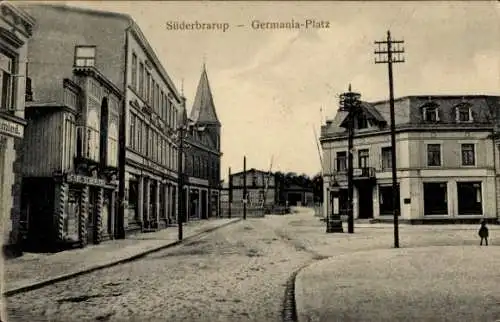 Ak Süderbrarup in Angeln, Germania Platz, Cafe