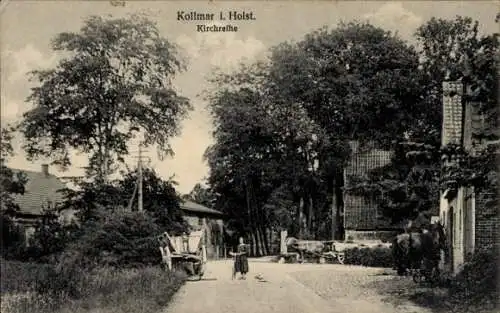 Ak Kollmar an der Niederelbe, Kirchreihe