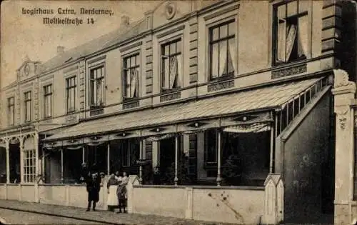 Ak Nordseebad Norderney Ostfriesland, Logirhaus Extra, Moltkestraße 14