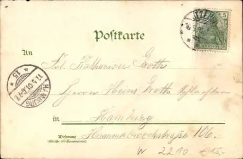 Litho Itzehoe in Holstein, Garten Eden, Palmenhain, Aufstieg zur Fernsicht, Gastwirt Müller