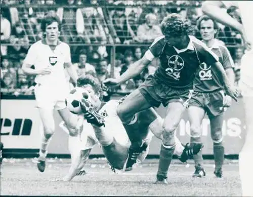 Foto Ak Fußball Bundesliga, Bayer Leverkkusen gegen Hamburger SV, 1980
