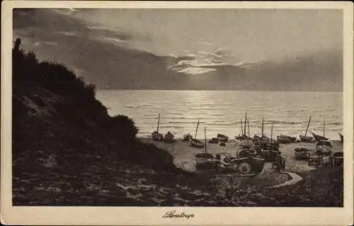 Ak Lønstrup Vendsyssel Dänemark, Boote am Strandufer