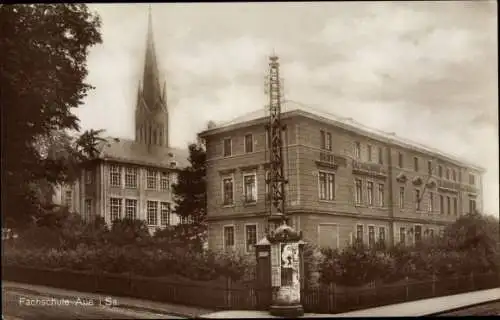 Ak Aue im Erzgebirge Sachsen, Fachschule