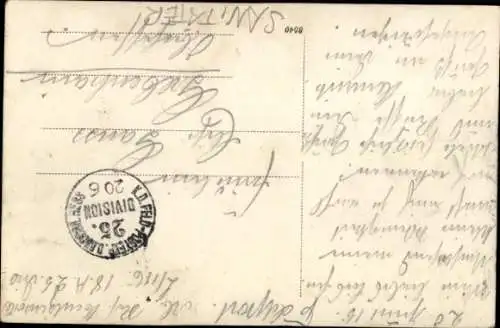 Foto Ak Deutscher Soldat in Uniform, Standportrait, Sanitäter, I WK