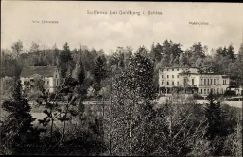 Ak Podgórnik Seifenau bei Goldberg in Schlesien, Waldschloss, Villa Esmeralda