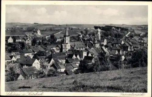 Ak Świerzawa Schönau Katzbach Schlesien, Gesamtansicht der Ortschaft, Kirche