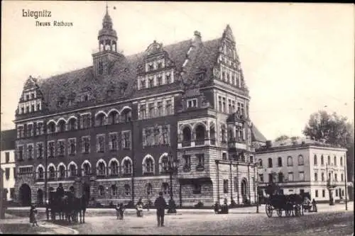 Ak Legnica Liegnitz Schlesien, Neues Rathaus