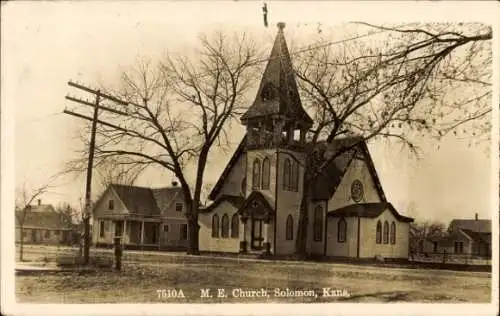 Ak Kansas City Kansas USA, Solomon, Kirche