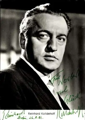 Ak Schauspieler Reinhard Kolldehoff, Portrait, Autogramm