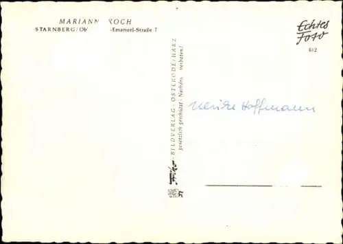 Ak Schauspielerin Marianne Koch, Portrait, Autogramm