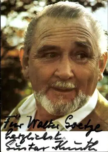 Ak Schauspieler Gustav Knuth, Portrait, Autogramm