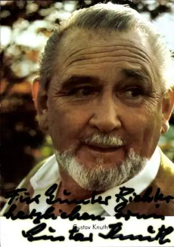 Ak Schauspieler Gustav Knuth, Portrait, Autogramm