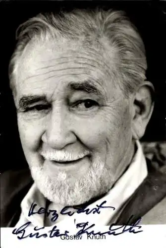 Ak Schauspieler Gustav Knuth, Portrait, Autogramm