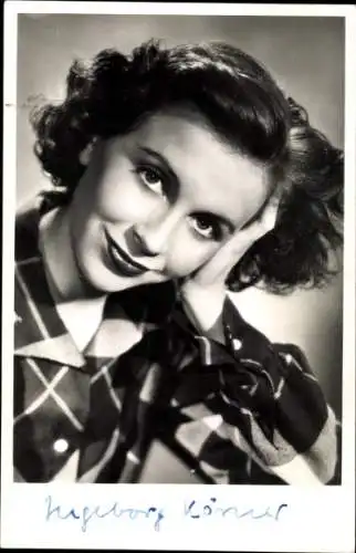 Ak Schauspielerin Ingeborg Körner, Portrait, Autogramm
