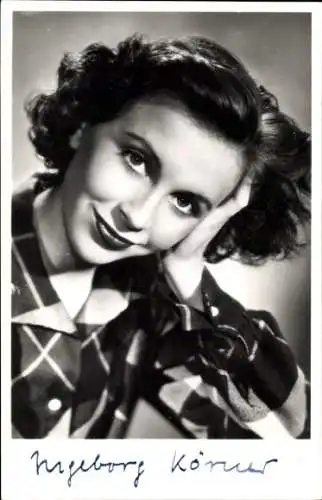 Ak Schauspielerin Ingeborg Körner, Portrait, Autogramm