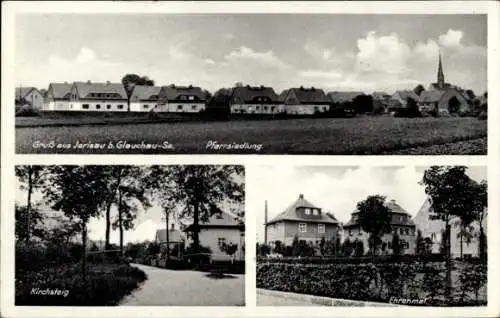 Ak Jerisau Glauchau in Sachsen, Pfarrsiedlung, Kirchsteig, Ehrenmal