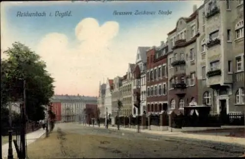 Ak Reichenbach im Vogtland, Äußere Zwickauer Straße