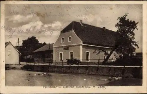 Ak Pleismar An der Poststraße im Burgenlandkreis, Gasthof