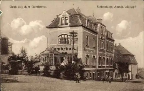 Ak Siebenlehn Großschirma in Sachsen, Restaurant Gambrinus