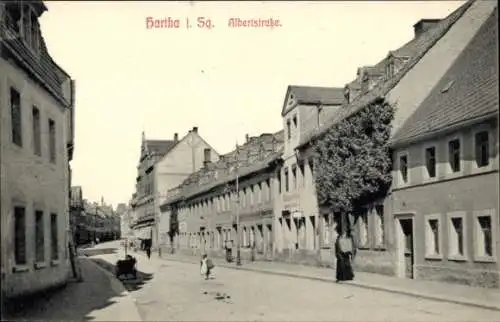 Ak Hartha in Sachsen, Albertstraße, Klempnerei