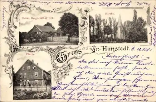 Ak Groß Himstedt Söhlde in Niedersachsen, Heinrich Hoppe'scher Hof, Kirche, Pfarre