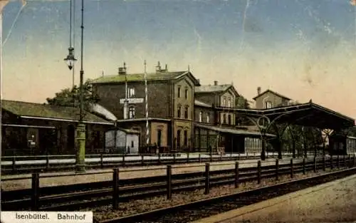 Ak Isenbüttel Niedersachsen, Bahnhof, Gleisseite