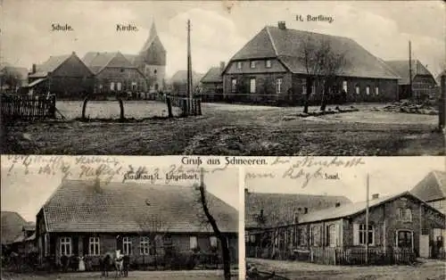 Ak Schneeren Neustadt am Rübenberge, Schule, Kirche, Gasthaus