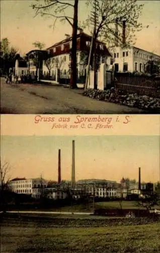 Ak Neusalza Spremberg in Sachsen, Fabrik von C. C. Förster