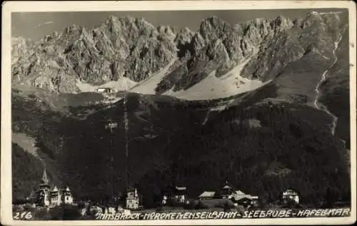 Ak Innsbruck in Tirol, Nirdkettenseilbahn, Seegrube, Hafelekar