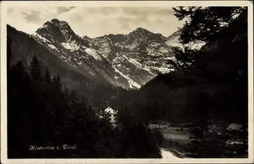 Ak Hinterriss in Tirol, Landschaftsblick